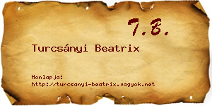 Turcsányi Beatrix névjegykártya