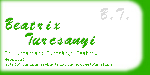 beatrix turcsanyi business card